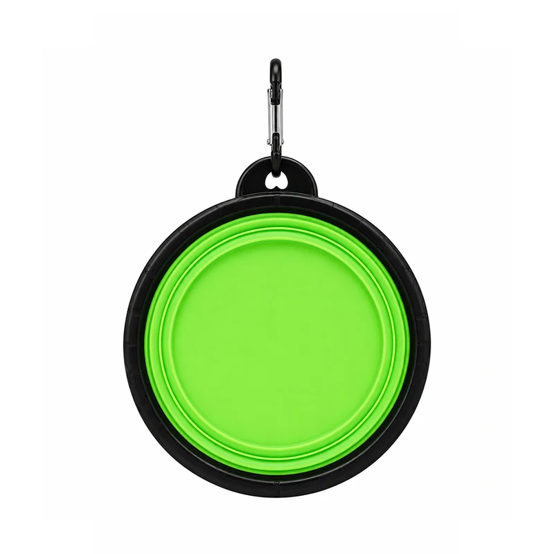 Collapsible Silicone Pet Bowl - Green